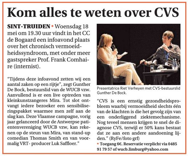 Artikel Weekkrant over Campagne Stop CVS